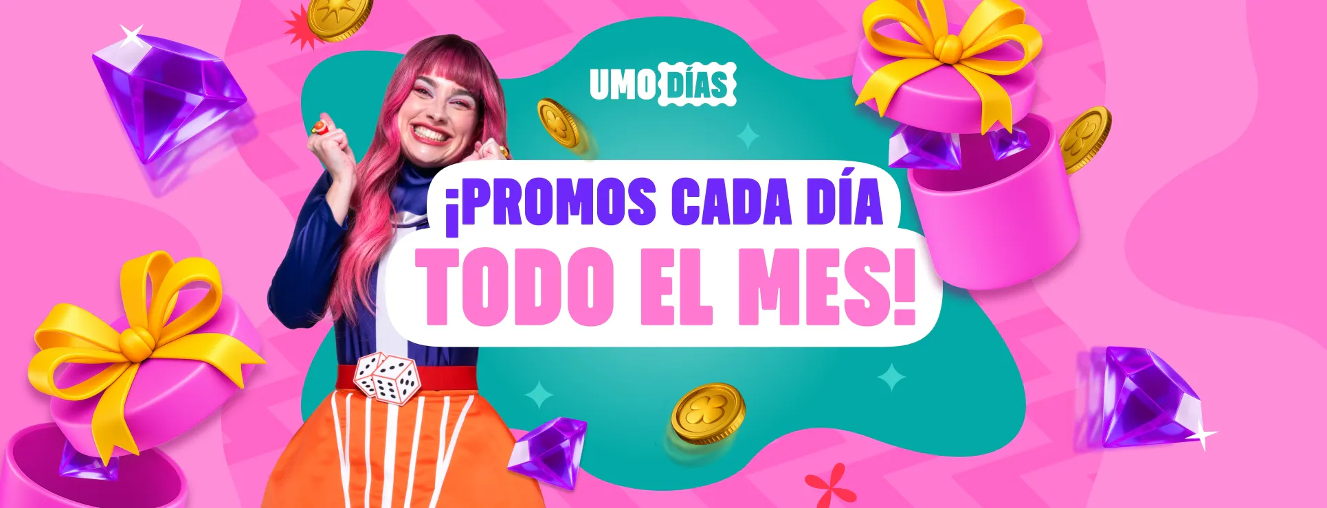 Interfaz de Casumo mostrando juegos y bonos